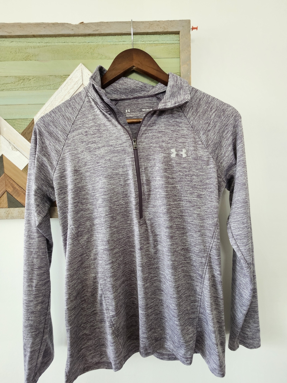 Under Armour Purple Heathered 1/4 Zip Performance Top